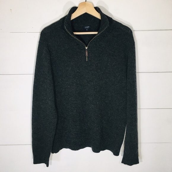 J. Crew Other - J. CREW 1/4 Zip Lambs Wool Pullover Sweater MEDIUM